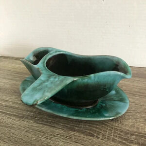 Vtg Drip Glaze Gravy Boat